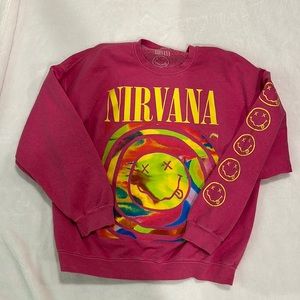 Urban Outfitters Pink Nirvana Sweatshirt